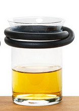 "Tee zu zweit"  -  Glas mit Silikonring