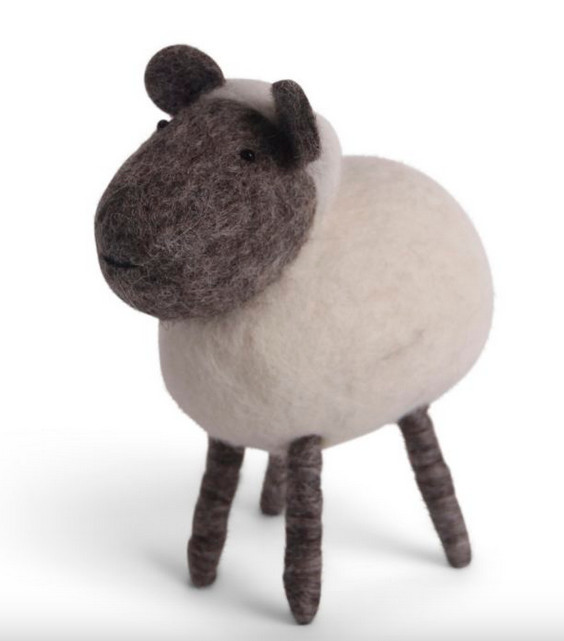 Filz-Schaf aus Naturwolle weiß Én Gry & Sif