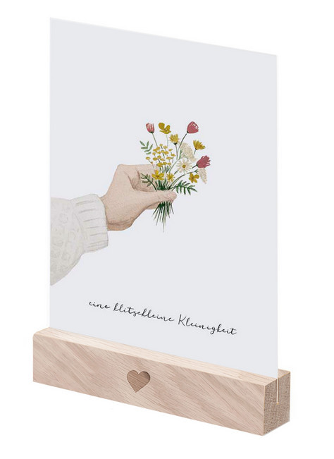 Grußkarte mit Blumenstrauß Eulenschnitt
